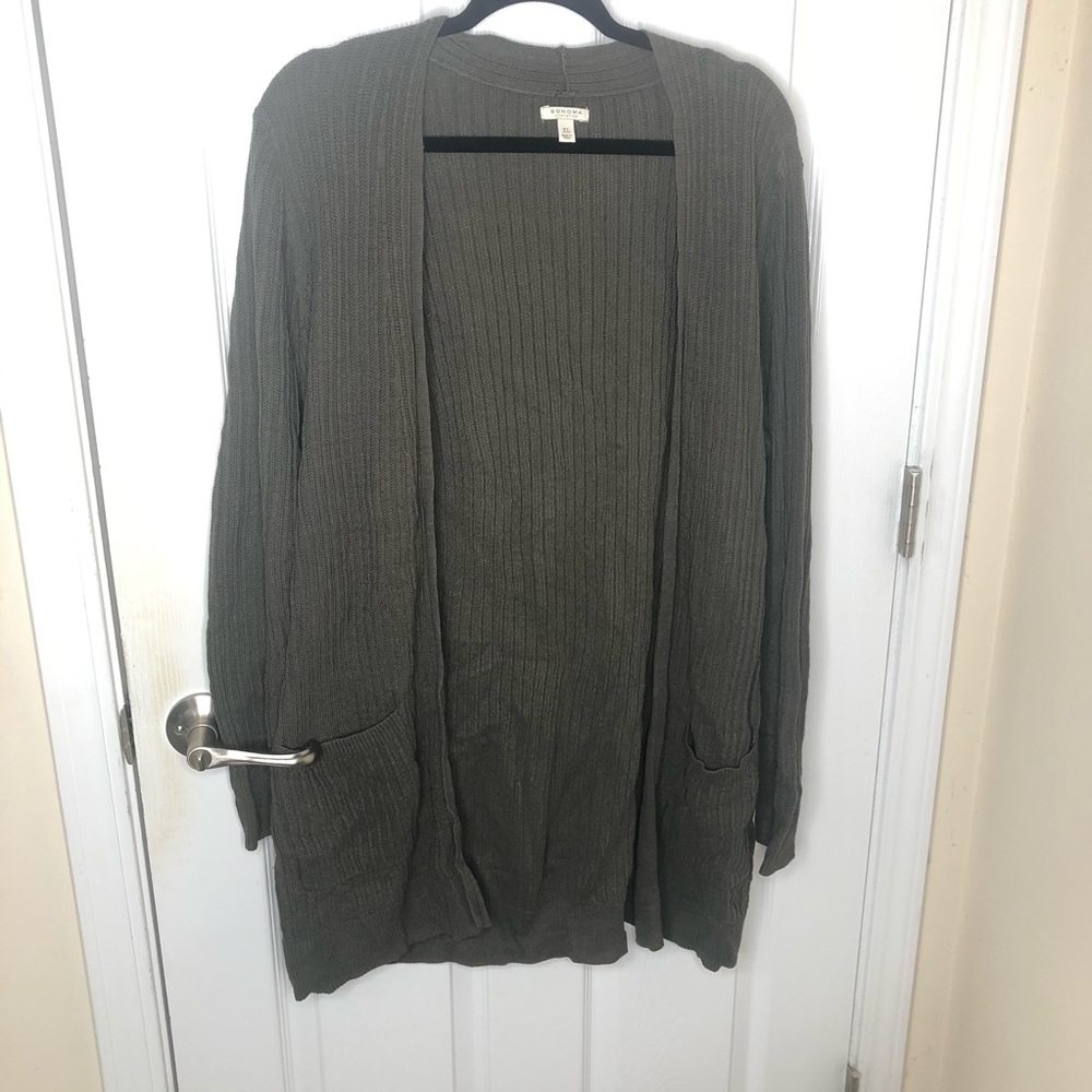 Sonoma Green Knit Cardigan